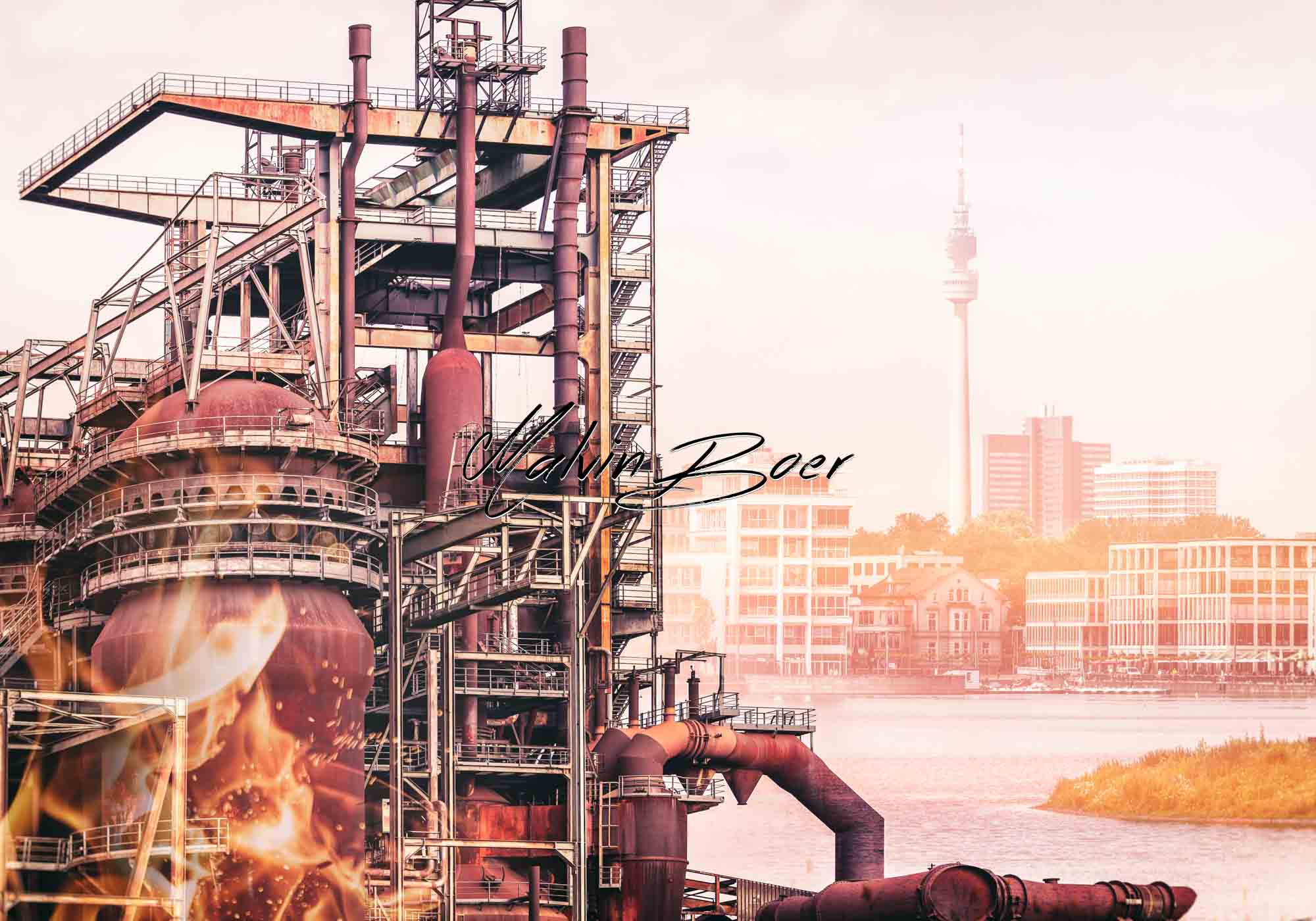 Moderne Fotokunst Dortmund Industrie 04 von Malvin Boer